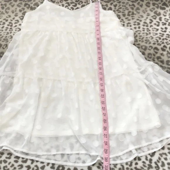 Gilli White / Off White Polka Dot Summer Dress Size Small - Picture 13 of 16
